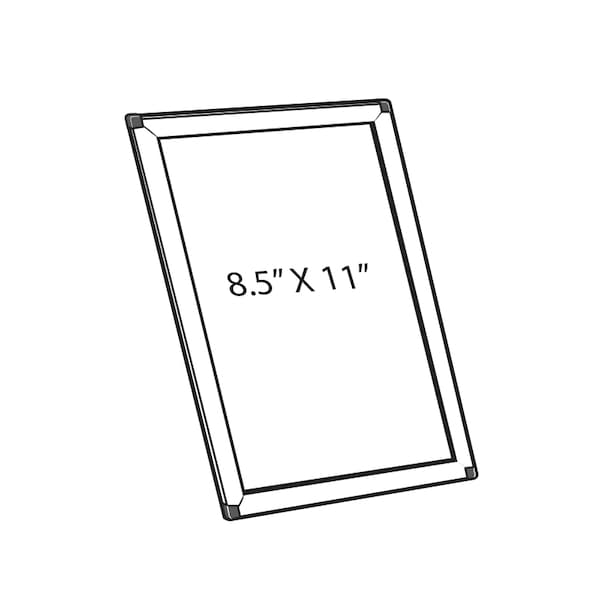 Azar Displays 8.5"x11" Vertical/ Horizontal Snap Frame - Counter/Wall Display, PK10 - 300208-SLV