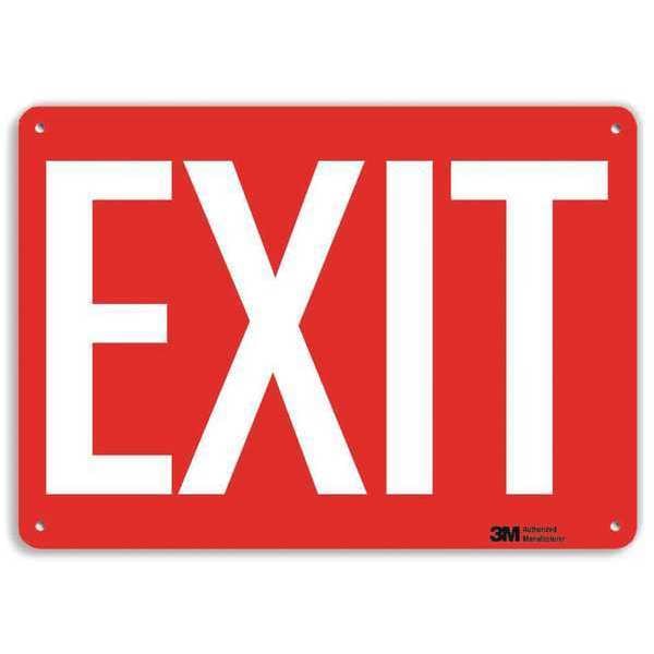 Lyle Exit Sign, Recycled Plastic, 14" W, 10" H, Exit, Red - U1-1016-NP_14X10