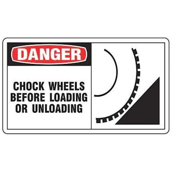 Accuform Safety Label, 3 1/2 in H, 5 in W, Vinyl, Horizontal Rectangle, English, LTKC001VSP - LTKC001VSP