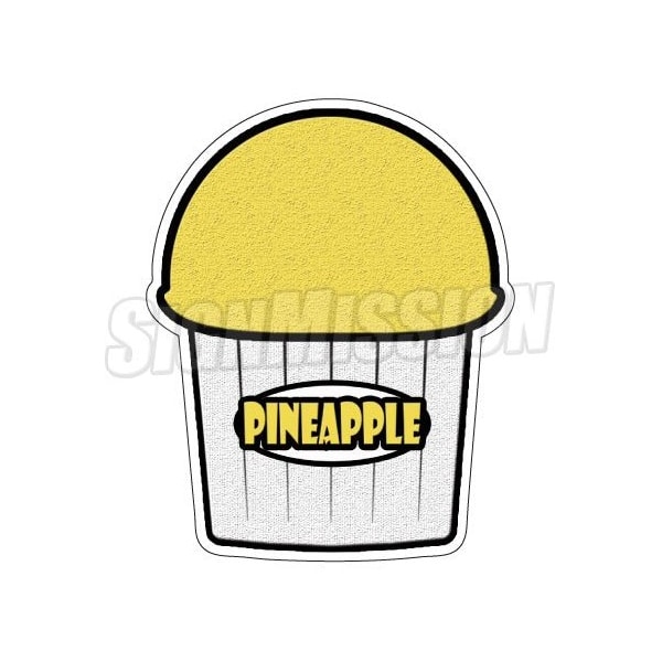 Signmission PINEAPPLE FLAVOR Italian Ice Decal shaved ice sign cart trailer sticker, D-DC-8-Pine Apple Flavor - D-DC-8-PINE APPLE FLAVOR