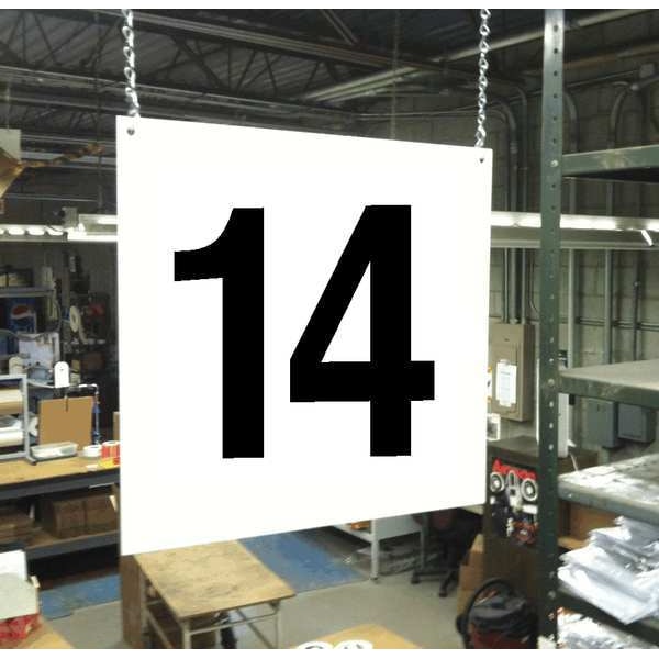 Stranco Hanging Aisle Sign, Legend 14 - HPS-FS1212-14