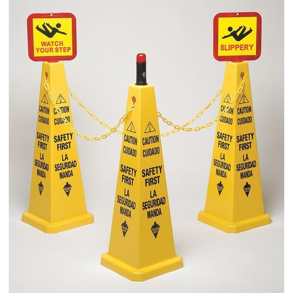Tough Guy Cone Kit, 26 in H, 10 9/10 in W, Plastic, Cone, English, Spanish, 6VKR8 - 6VKR8