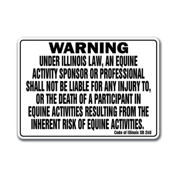 Signmission 14 in Height, 10 in Width, Plastic, 10" x 14", WS-Illinois Equine - WS-ILLINOIS EQUINE