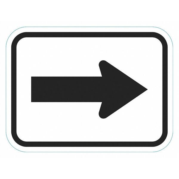 Lyle ARROW Traffic Sign, 9 in Height, 12 in Width, Aluminum, Horizontal Rectangle, No Text - T1-6278-HI_12X9