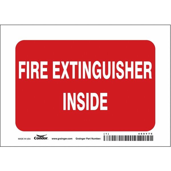 Condor Safety Sign, 7" W, 5" H, 0.004" Thickness - 469Y76