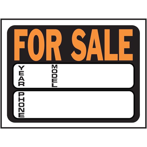 Hy-Ko Auto For Sale Sign 8.5" x 12.5", 10PK, A03031 - A03031