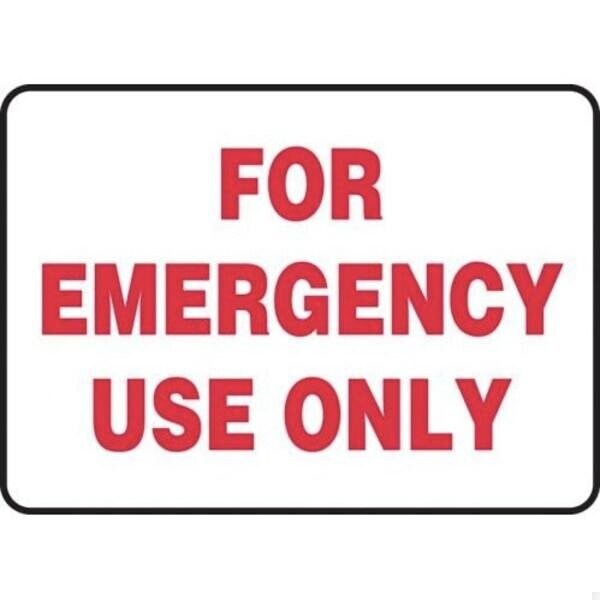 Accuform SAFETY SIGN FOR EMERGENCY USE ONLY MFSD999VP - MFSD999VP