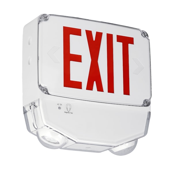 Compass LED Exit Sign / Emergency Light Combo Wet Location, Cold Temp, CWC2RW-CT - CWC2RW-CT