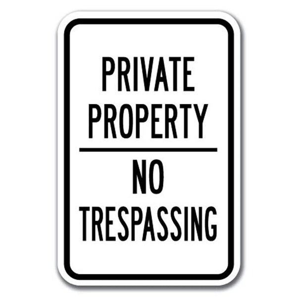 Signmission Safety Sign, 12 in Height, Aluminum, Private Prop - P P N T3 - A-1218 PRIVATE PROP - P P N T3