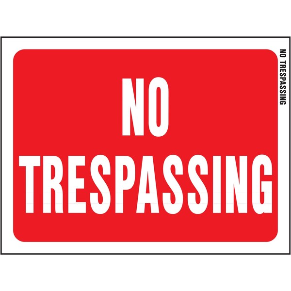Hy-Ko No Trespassing Sign 8.5" x 12", 10PK - A20612