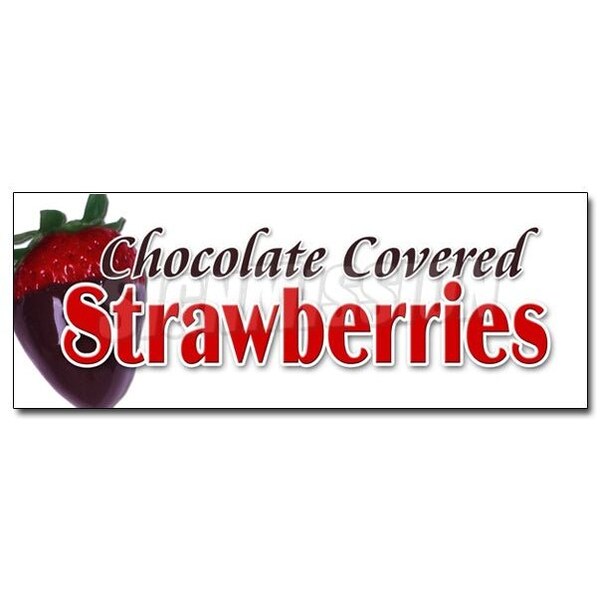 Signmission CHOCOLATE COVERED STRAWBERRIES sticker candy dipped chocolatier, D-36 Chocolate Covered Strawberries - D-36 CHOCOLATE COVERED STRAWBERRIES