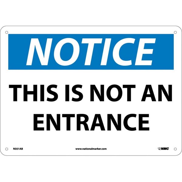Nmc Notice This Is Not An Entrance Sign, N351AB - N351AB
