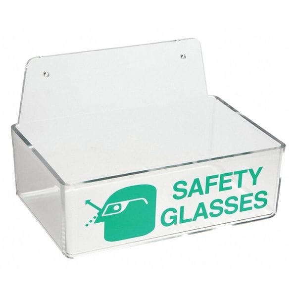 Brady Safety Glasses Holder, 3 in H x, 9 in W, Plastic - 2011