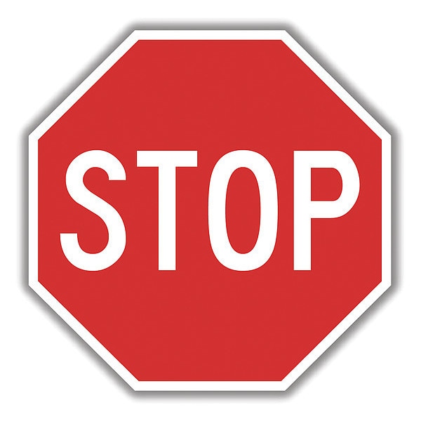 Tapco Stop Sign, 30" W, 30" H, Red - 373-01602