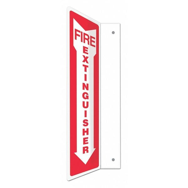 Condor High Visibility Safety Sign, 18 in Height, 4 in Width, PETG, L-Shape Projection, English - 480X43