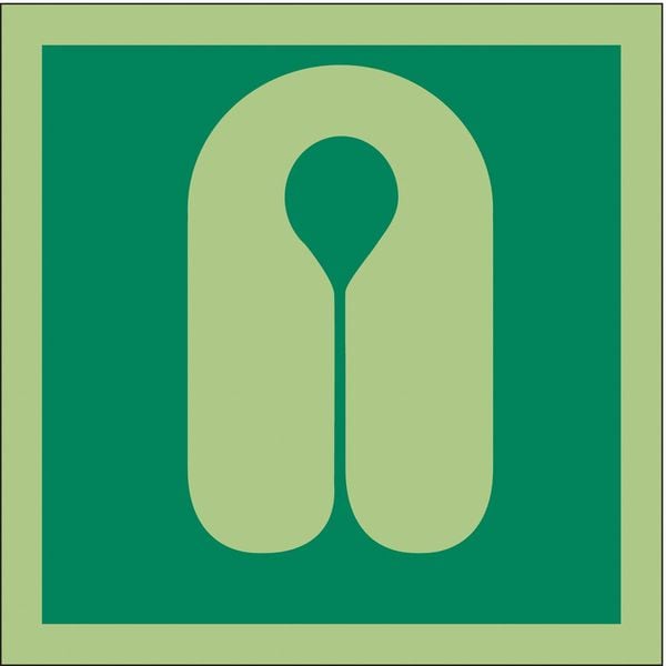 Condor (Life Jacket Symbol), 6 in W x 6 in H, Square, Vinyl, 486F70 - 486F70
