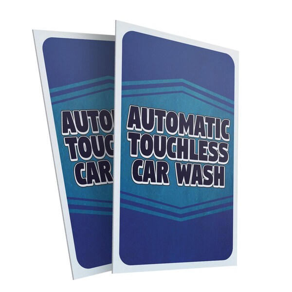 Signmission Automatic Touchless Car Wash, Plastic Signs Only 24 Inch x 36 Inch, Corrugated Plastic, 2PK - CSB-2436-2PACK-30344