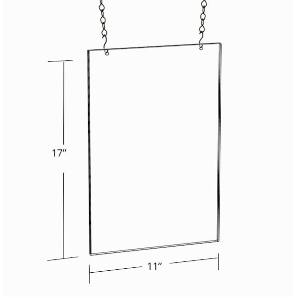 Azar Displays 11"W x 17"H Hanging Poster Frame - 172708