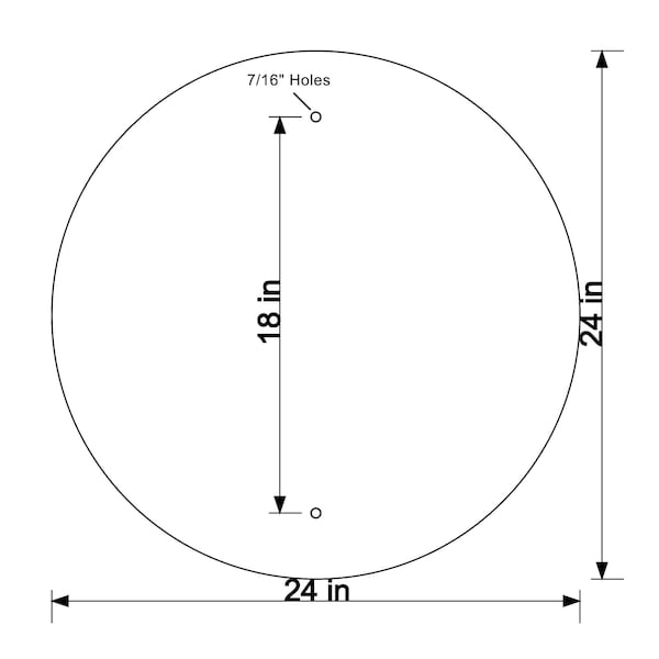 Sign Solutions Usa 24 in W, 24 in H, Aluminum - US08CIR2424