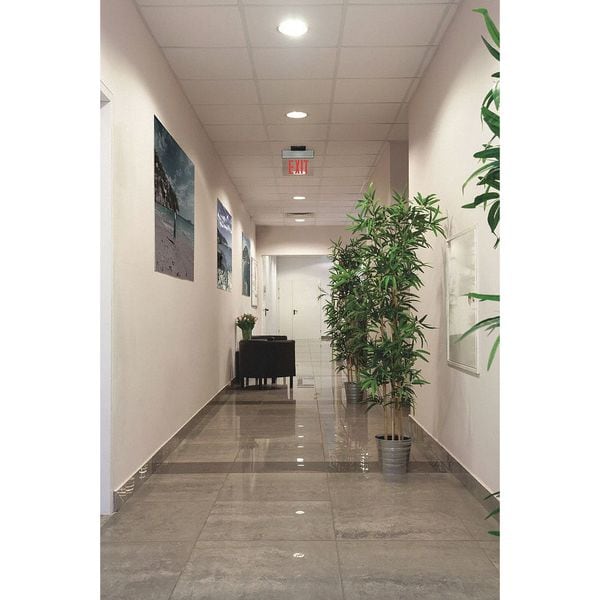 Lithonia Lighting Exit Sign, White, 1 Face(s), LED, Universal Mount, Nickel Cadmium - EDG W 1 RW EL SD