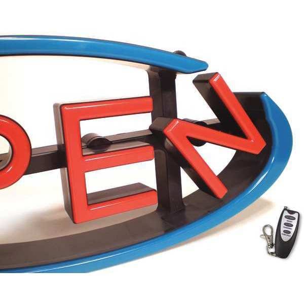 Cm Global LED Open Sign, Red/Blue, 2 3/4 in W, 9 in H - VH-01-RL