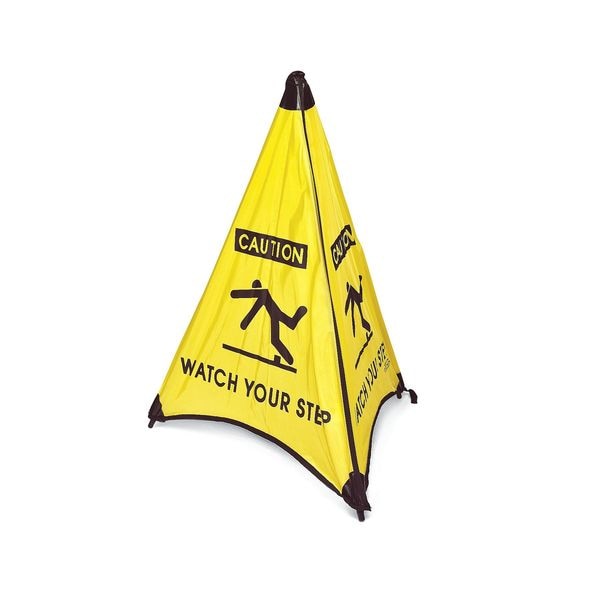 Handy Cone Floor sign, 18 in H, Nylon, English, 17177I - 17177I