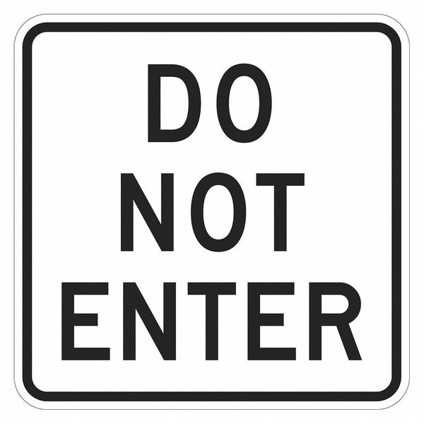 Lyle Do Not Enter & Wrong Way Traffic Sign, 12 in H, 12 in W, Aluminum, Square, English, T1-1872-DG_12x12 - T1-1872-DG_12X12