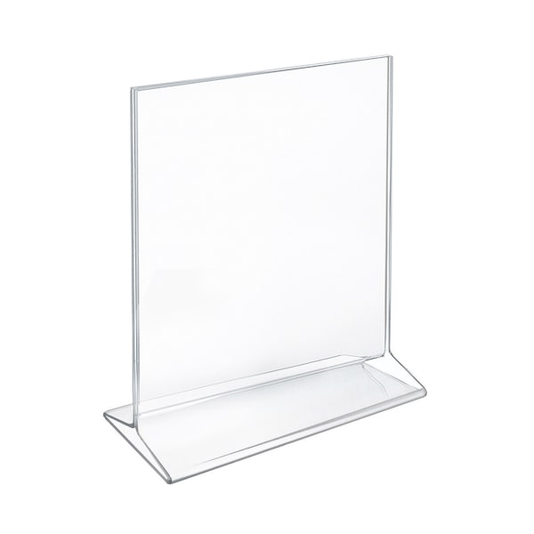 Azar Displays 8.5"W x 11"H Top-Load Two Sided Sign Holder, PK10 - 142715
