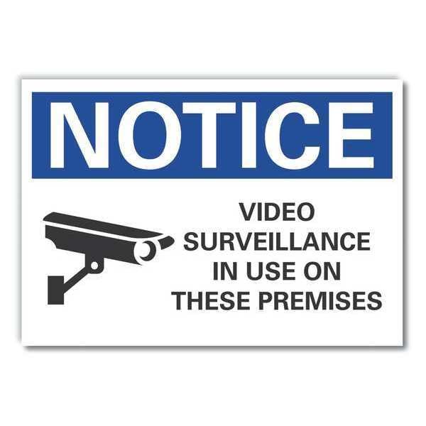 Lyle Video Surveillance Notice, Decal, 10"x7" - LCU5-0055-ND_10X7