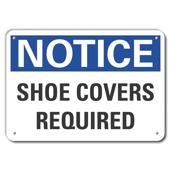 Lyle Shoe Covers Required Notce, Alumnm, 10"x7" - LCU5-0111-NA_10X7