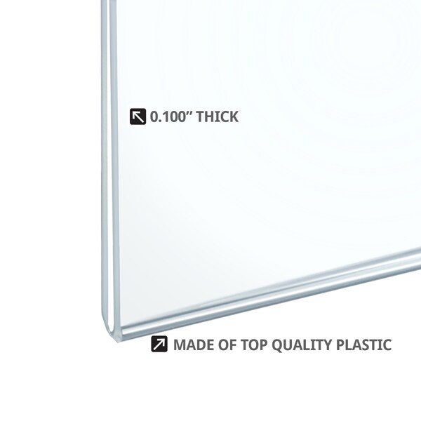 Azar Displays 7"W x 5"H Wall U-Frame w/ Holes, PK10 - 162723