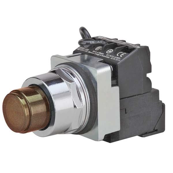 Botón pulsador iluminado de Siemens, 30 mm, 1NA/1NC, color ámbar - 52PT6G9A