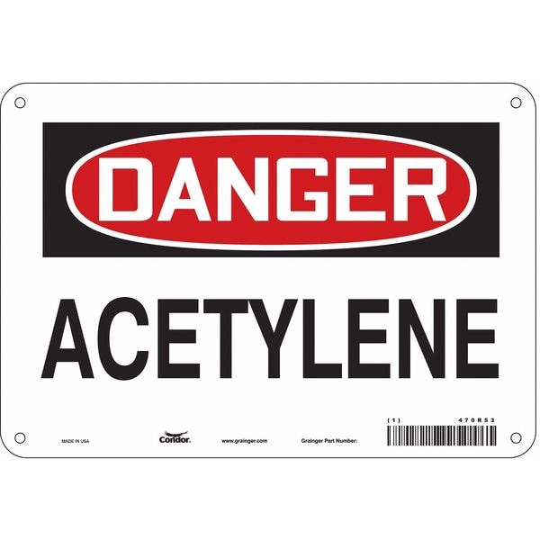 Condor Safety Sign, 7 in Height, 10 in Width, Polyethylene, Vertical Rectangle, English, 470R53 - 470R53