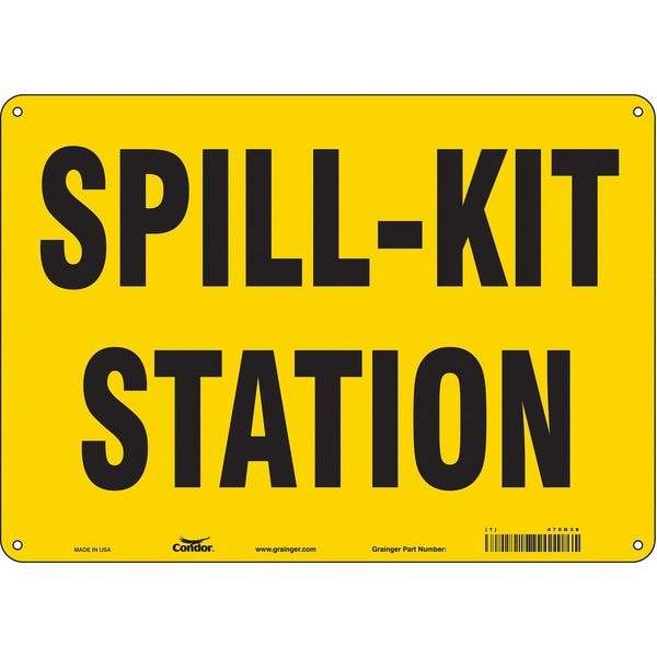 Condor Spill Kit Station, 14 in W x 10 in H, Horizontal Rectangle, Polyethylene, 470N38 - 470N38