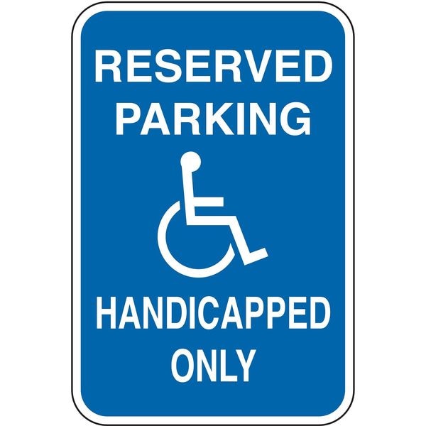 Lyle Handicapped Parking Only Sign, 18" x 12, HC-019-12HA - HC-019-12HA