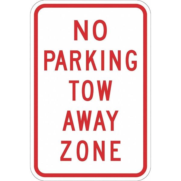 Lyle No Parking Tow Away Zone Sign, 18" x 12, T1-1153-EG_12x18 - T1-1153-EG_12X18