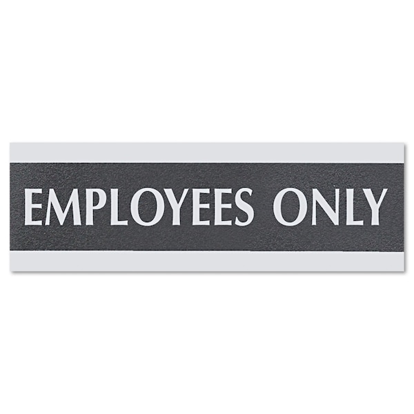 Headline Sign Employees Only, 9" W x 3" H - 4760