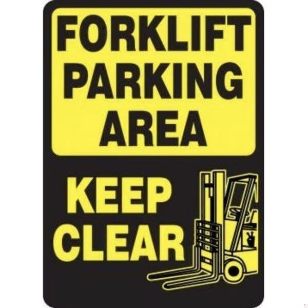 Accuform FORKLIFT PARKING AREA SAFETY MVHR578XL - MVHR578XL