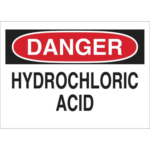 Brady Danger Sign, 7 in H, 10 in W, Plastic, Rectangle, English, 25448 - 25448