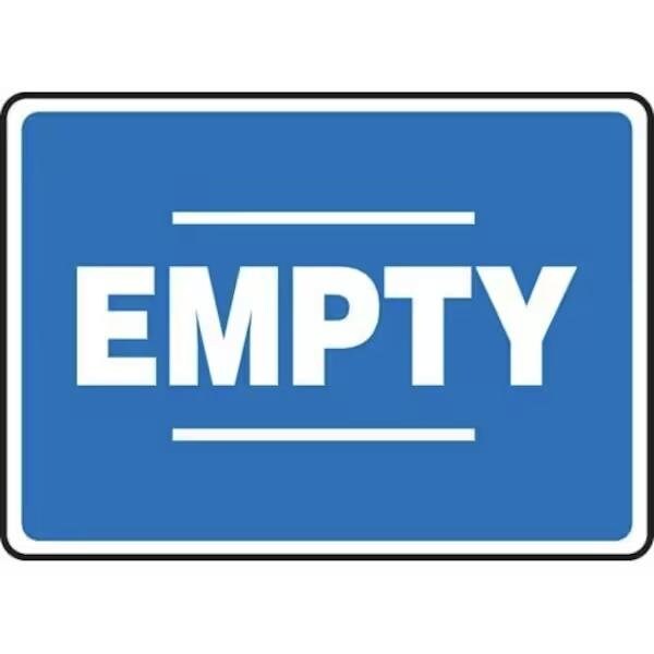 Accuform CHEMICAL DRUM SIGN EMPTY 10 in  X 14 in - MCPG527VA