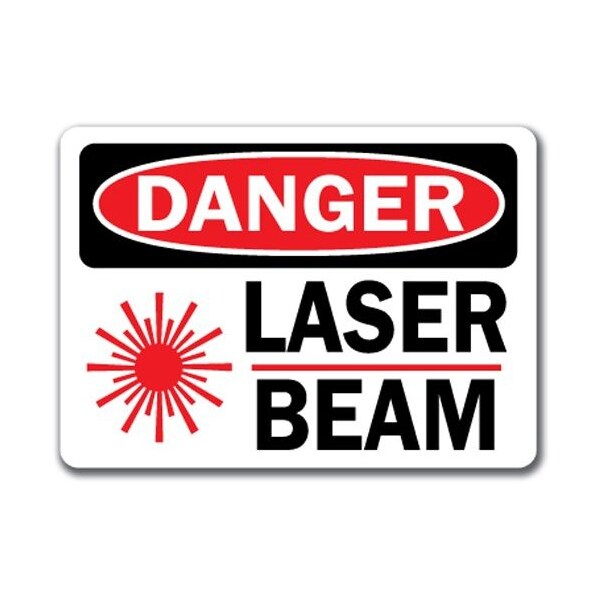 Signmission Danger Sign-Laser Beam with Graphic-10in x 14in OSHA Safety Sign, 14" H, DS-Laser 1 - DS-LASER 1