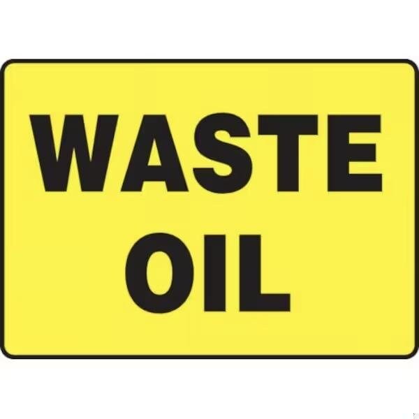 Accuform SAFETY SIGN WASTE OIL 7 X 10 MCHL548XT - MCHL548XT