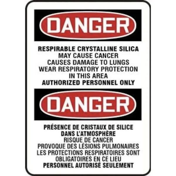 Accuform OSHA DANGER SAFETY SIGN RESPIRABLE FBMCAW045VP - FBMCAW045VP