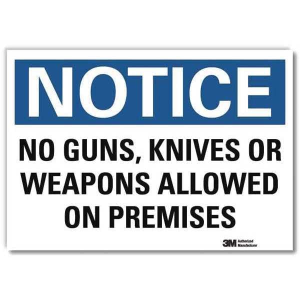 Lyle Notice Sign, 5 in H, 7 in W, Reflective Sheeting, Horizontal Rectangle, English, U5-1381-RD_7X5 - U5-1381-RD_7X5