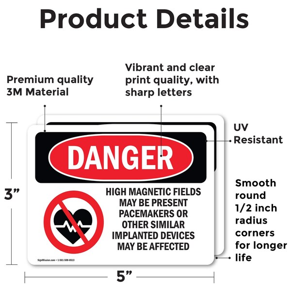 Signmission Safety Culture Sign, 5 in Width, Vinyl Decal, Rectangle - OS-2PACK-DS-D-35-L-1662