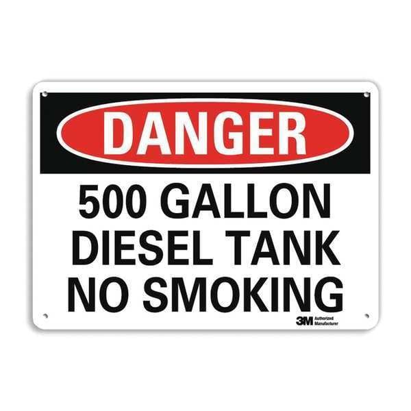 Lyle Danger Sign, 10" H, 14 in W, Plastic, Horizontal Rectangle, English, U3-1079-NP_14X10 - U3-1079-NP_14X10