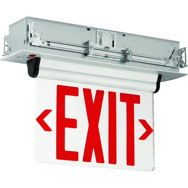 Dual-Lite Edge-Lit Exit Sign, LED, BatteryBackUp, Grn, CELS1GNE - CELS1GNE