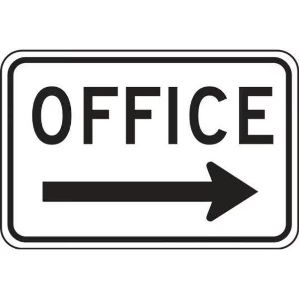 Accuform PARKING SIGN OFFICE RIGHT ARROW 12 FRP280RA - FRP280RA