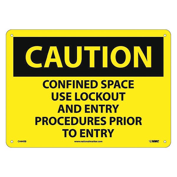 Nmc Caution Confined Space Sign, C444RB - C444RB