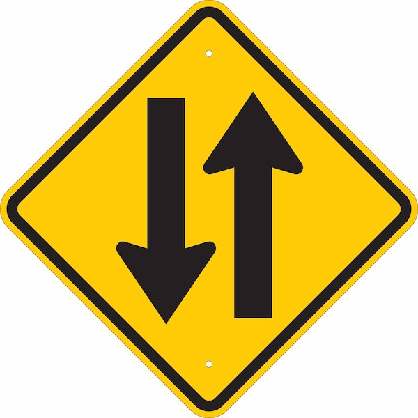Brady Traffic Sign, 18 in Height, 18 in Width, Aluminum, Diamond, No Text - 124579